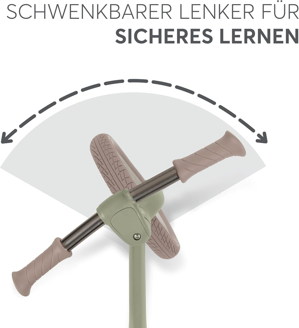 Kikkaboo Laufrad Ab 3 Jahre LANSER, Ultraleichtes Balance Bike, 12 Zoll, Verstellbarer Sitz, Fahrrad Für Kleinkinder 3-6 Jahre, Grün