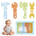 TYRY.HU Beißringe Baby Durchsichtiges Spielzeug Werkzeug Aus Lebensmittelechtem Silikon,Zur Beruhigung Des Zahnfleischs,Leicht Zu Greifen,Bpa-Frei Geschenk Für Babys 0 3 6 12 Monate 4Er