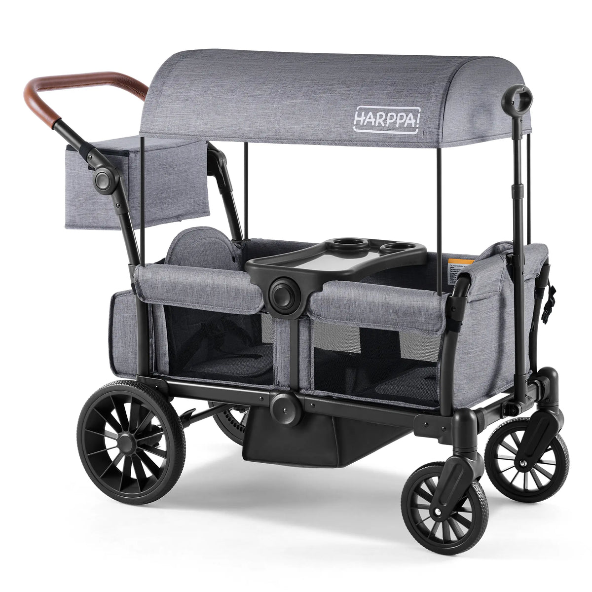 HARPPA Baby Stroller Wagon, Lightweight Folding Adjustable 2-Seat/4-Seat Travel Stroller, Canopy, Push-Pull Handle, EVA Foam All-Terrain Wheel, Large Storage, Outdoor/Camping Use, Lightweight Travel Stroller, Adjustable Stroller