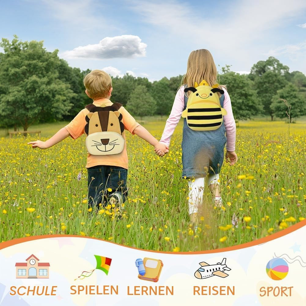 Mini Kindergartenrucksack Kleinkind Rucksack Kindergarten | Schultasche Cartoonrucksack Kinder Tierischer Kinderrucksack Tier Cartoon Tasche Kinder Rucksack