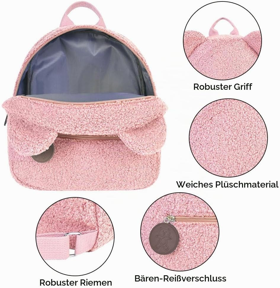 Plüsch Rucksack Kindergartenrucksack Kleinkindrucksack | Kindergarten Schultasche Kinder Tierischer Kinderrucksack Tier Cartoon Mini Tasche Kinder Rucksack