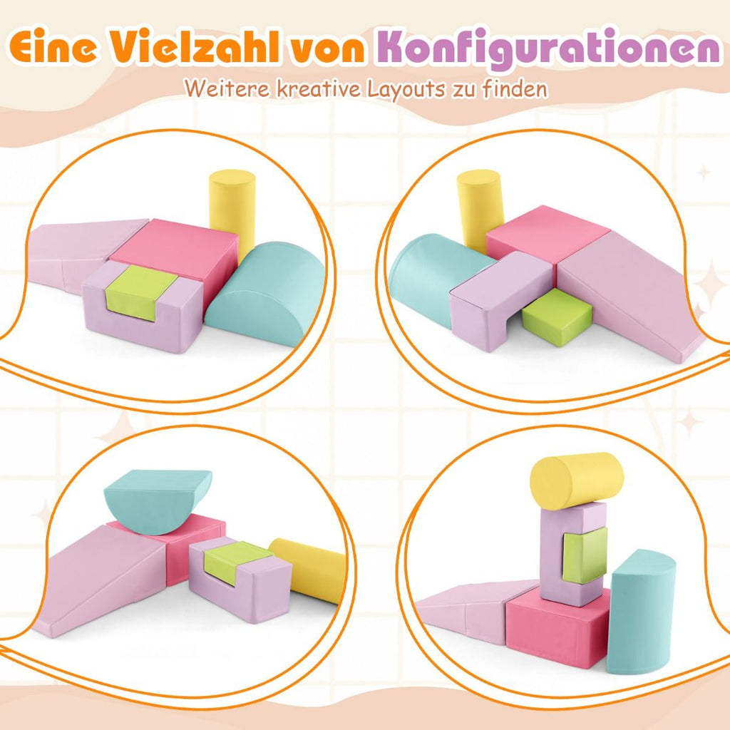 6 STK. Schaumstoffbausteine Riesenbausteine Zum Toben Und Klettern Softbausteine Aus Schaumstoff
