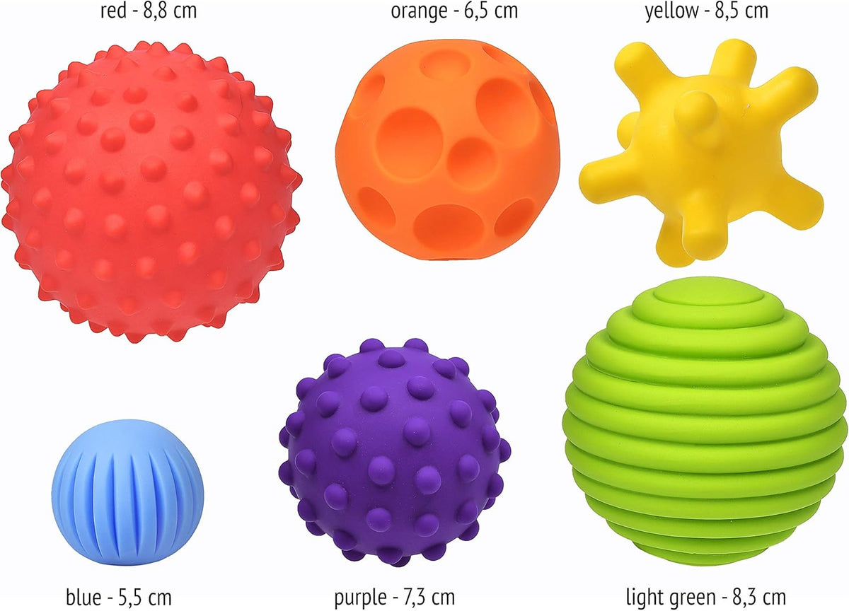 FANCY Baby Sensorik Balls - Babyspielzeug Ab 0 3 6 8 Monate, Greifball Für Babys, Multi Texturierte Motorikspielzeug, Massagebälle, Mehrere Größen Spielzeug, Baby Ball (Taktiliki) (L)