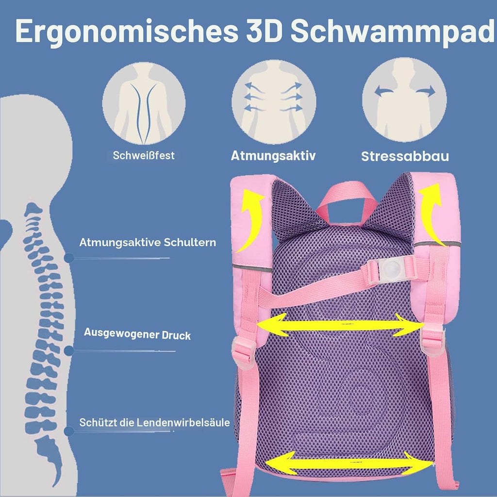 Kinderrucksack Kinder Kindergarten Rucksack Mädchen Jungen 2-6 Jahre | Schulrucksack, Schultasche, Vorschule Kleinkind Schule Taschen, Motiv Tagesrucksack, Kindergartenrucksack, Geschenk 2-6 Jahre