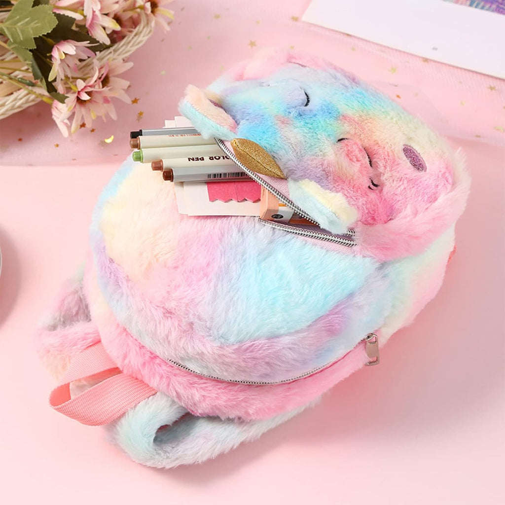 Einhorn Mini Plüsch Rucksack Für Kinder, Kindergarten Büchertasche Netter Weicher Schule Taschen Doppel Schultertasche Einhörner Geschenke Für Mädchen(8 in 2-7Jährige
