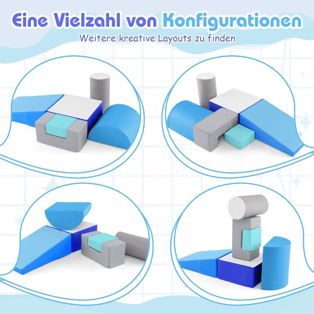 6 STK. Schaumstoffbausteine Riesenbausteine Zum Toben Und Klettern Softbausteine Aus Schaumstoff