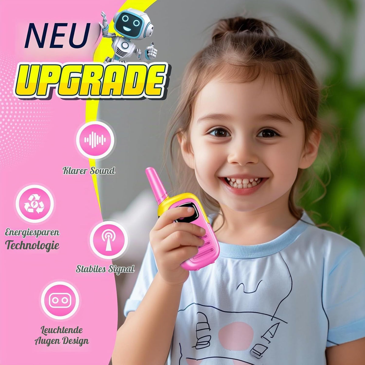 Geschenk Mädchen 3 4 5 6 7 8 9 10 Jahre, Spielzeug Mädchen 3-10 Jahre Walkie Talkie Kinder Mädchen 3-10 Jahre Geschenkideen 3-10 Jahre Mädchen Geschenk Woki Toki
