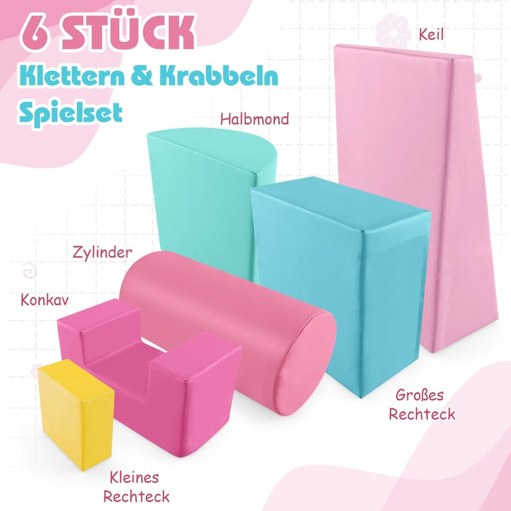 6 STK. Schaumstoffbausteine Riesenbausteine Zum Toben Und Klettern Softbausteine Aus Schaumstoff