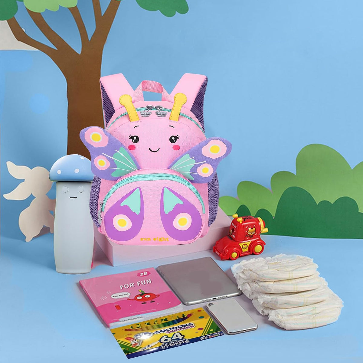 Kinderrucksack Kinder Kindergarten Rucksack Mädchen Jungen 2-6 Jahre | Schulrucksack, Schultasche, Vorschule Kleinkind Schule Taschen, Motiv Tagesrucksack, Kindergartenrucksack, Geschenk 2-6 Jahre
