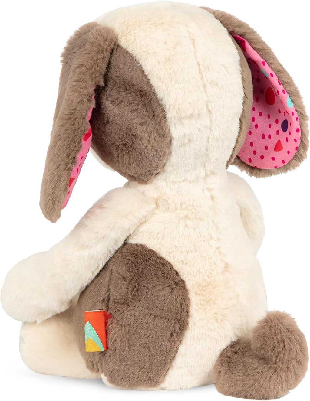 B. Toys Happyhues Cupcake Pup, Waschmaschinenfester Plüschhund | Kuschelweicher Plüschwelpe Mit Cremefarbenem Fell, Kirsch-Pinken Ohren Mit Konfetti-Print Und Schokoladenpfoten, 0+ Monate
