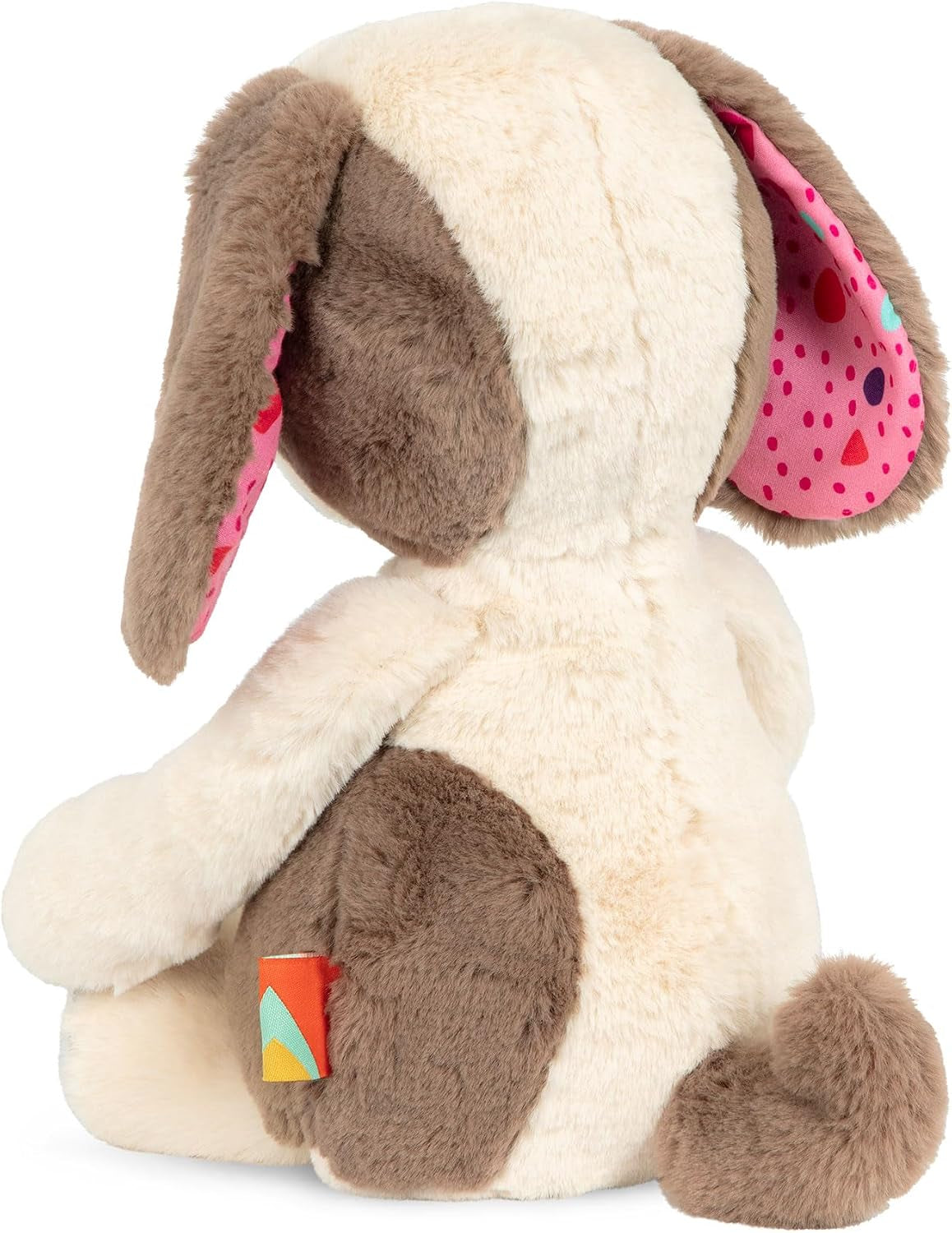 B. Toys Happyhues Cupcake Pup, Waschmaschinenfester Plüschhund | Kuschelweicher Plüschwelpe Mit Cremefarbenem Fell, Kirsch-Pinken Ohren Mit Konfetti-Print Und Schokoladenpfoten, 0+ Monate