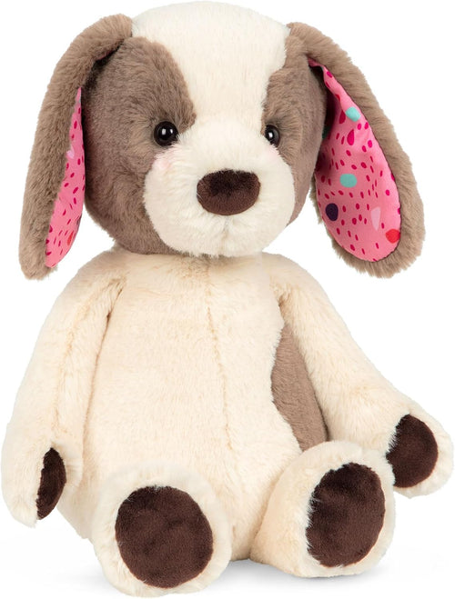 B. Toys Happyhues Cupcake Pup, Waschmaschinenfester Plüschhund | Kuschelweicher Plüschwelpe Mit Cremefarbenem Fell, Kirsch-Pinken Ohren Mit Konfetti-Print Und Schokoladenpfoten, 0+ Monate