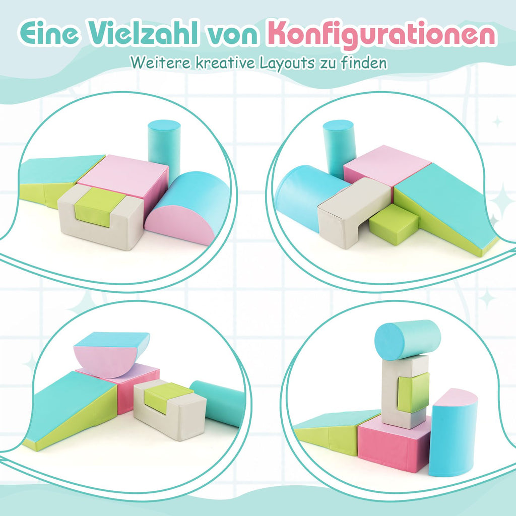 6 STK. Schaumstoffbausteine Riesenbausteine Zum Toben Und Klettern Softbausteine Aus Schaumstoff