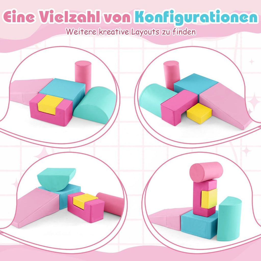 6 STK. Schaumstoffbausteine Riesenbausteine Zum Toben Und Klettern Softbausteine Aus Schaumstoff