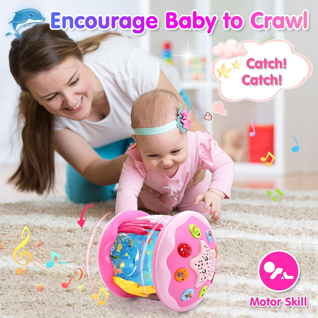 Baby Spielzeug Ab 1 Jahr Mädchen Babyspielzeug Ab 6 12 18 Monate | Drehender Projektor Mit Musik/Licht, Interaktives Baby Geschenk Kinderspielzeug Ab 1 2 Jahr Rühes Lernen Für Kleinkind Junge