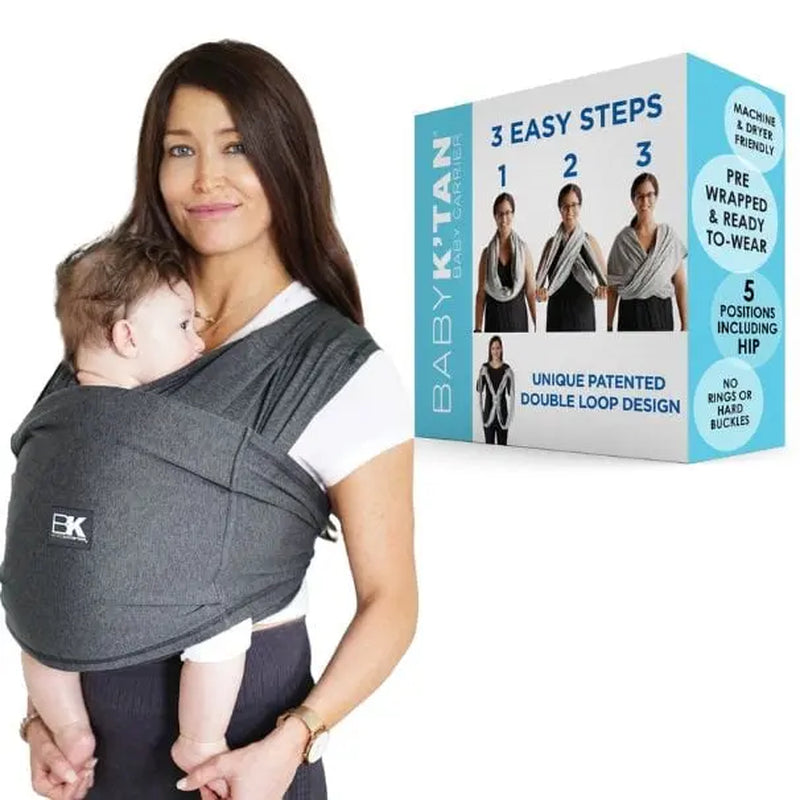 Baby K'Tan Active Yoga Baby Carrier | Heather Black