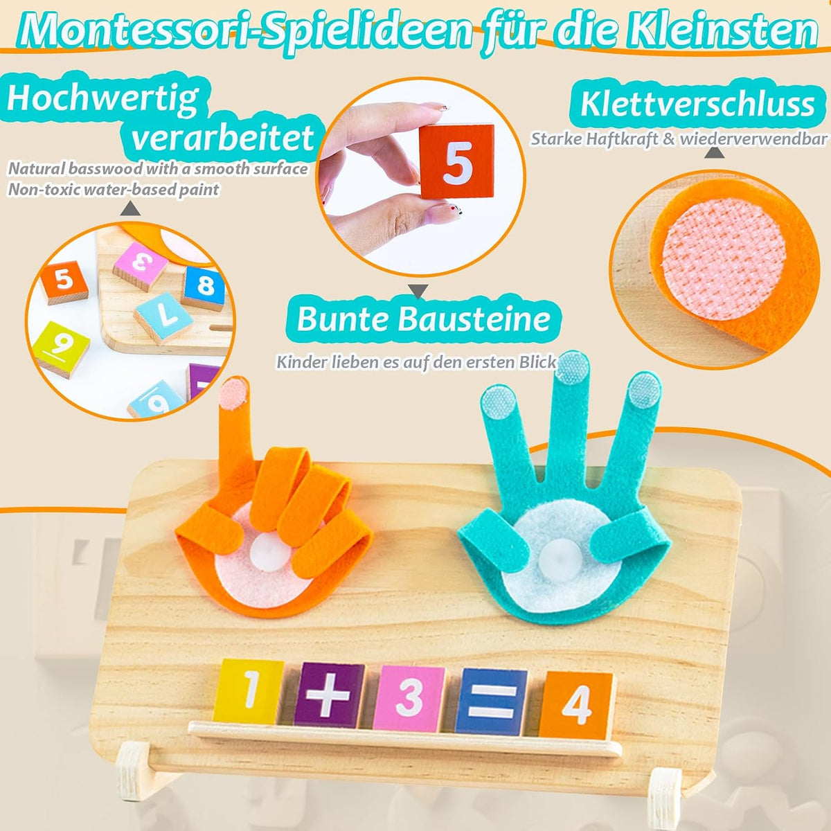 Spielzeug Ab 3 4 5 Jahre, Montessori Spielzeug Ab 3 4 5 6 Jahre Zahlen Lernspiele Pädagogisch Wertvoll Mathe Lernspielzeug, Sensorik Kinderspielzeug Geburtstag Geschenke Für Vorschule Jungen Mädchen