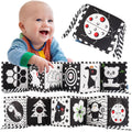 Kontrastbuch - Doppelseitig Schwarz-Weiß Buch Für Babys, Klingendes Wahrnehmungs-Spielzeug Für 0-6 Monate, Geschenke Für Kleinkinder Und Neugeborene