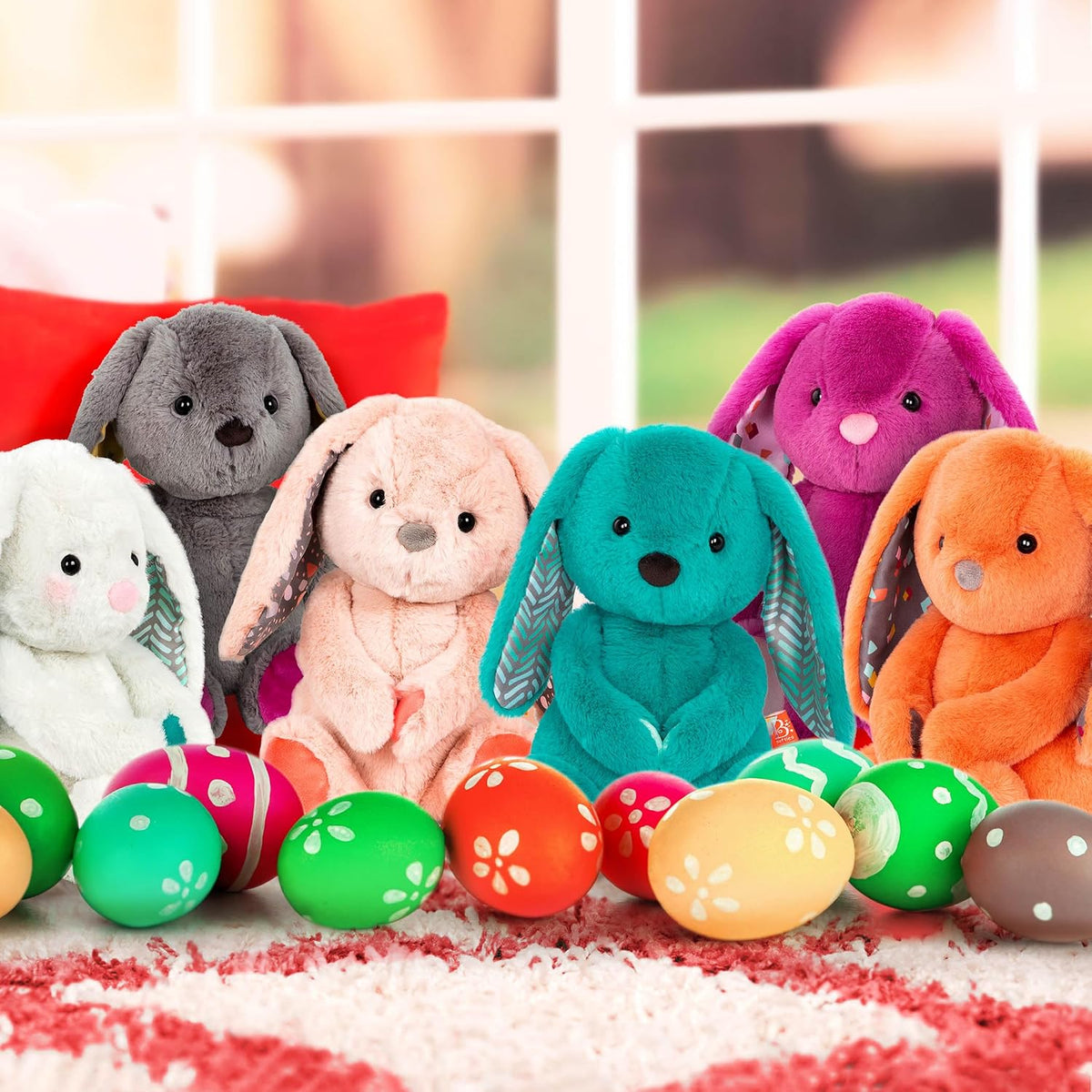 B. Toys Happyhues Peppy-Mint Bunny, Plüschhase, Waschmaschinenfest | Weiches Stofftier-Kaninchen Mit Eis-Mintfarbenem Fell, Chevronartigen Ohren Und Jadefarbenen Pfoten, 0+ Monate