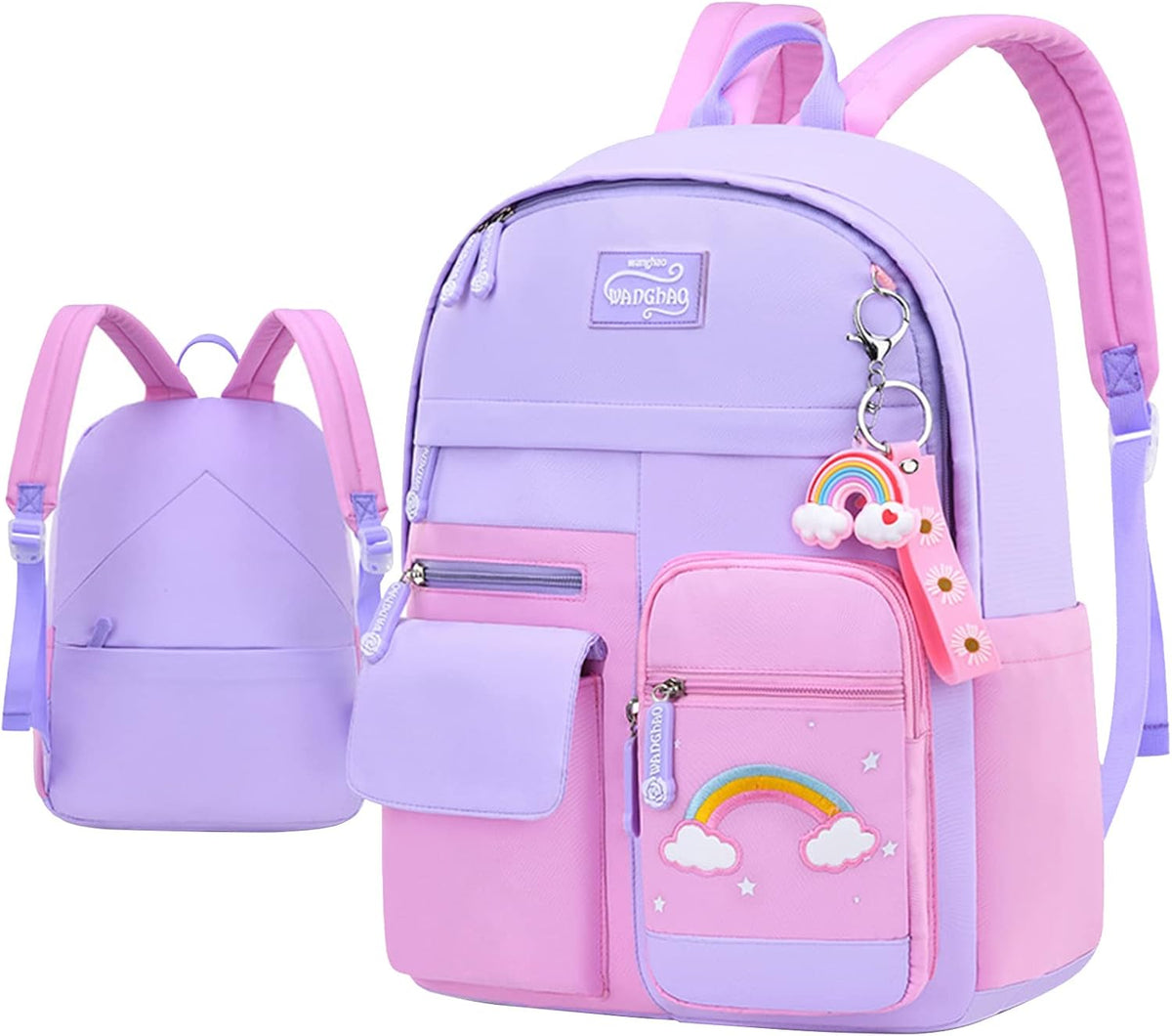 Amythe Kinderrucksack Mädchen,Rucksack Kindergarten,Schulranzen Mädchen 1-3. Klasse, Leichte Und Wasserdichte Nylon Schultasche Für Kinder, 30 X 12 X 41 Cm | Leichte Und Wasserdichte Nylon-Schultasche Für Kinder, Rucksack Für Den Kindergarten, 30 X 12 X 41 Cm