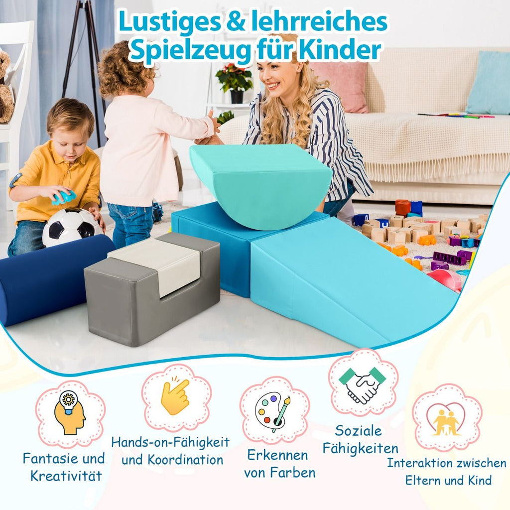 6 STK. Schaumstoffbausteine Riesenbausteine Zum Toben Und Klettern Softbausteine Aus Schaumstoff