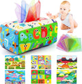 URMYWO Baby Spielzeug 6 Monate,Tissue Box Spielzeug - Montessori - Sensorik, Kontrast Babyspielzeug 0 6 12 Monate, Junge Mädchen Kinder Frühes Lernspielzeug Baby Geschenk