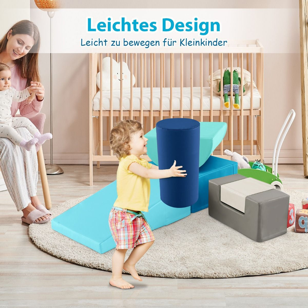 6 STK. Schaumstoffbausteine Riesenbausteine Zum Toben Und Klettern Softbausteine Aus Schaumstoff