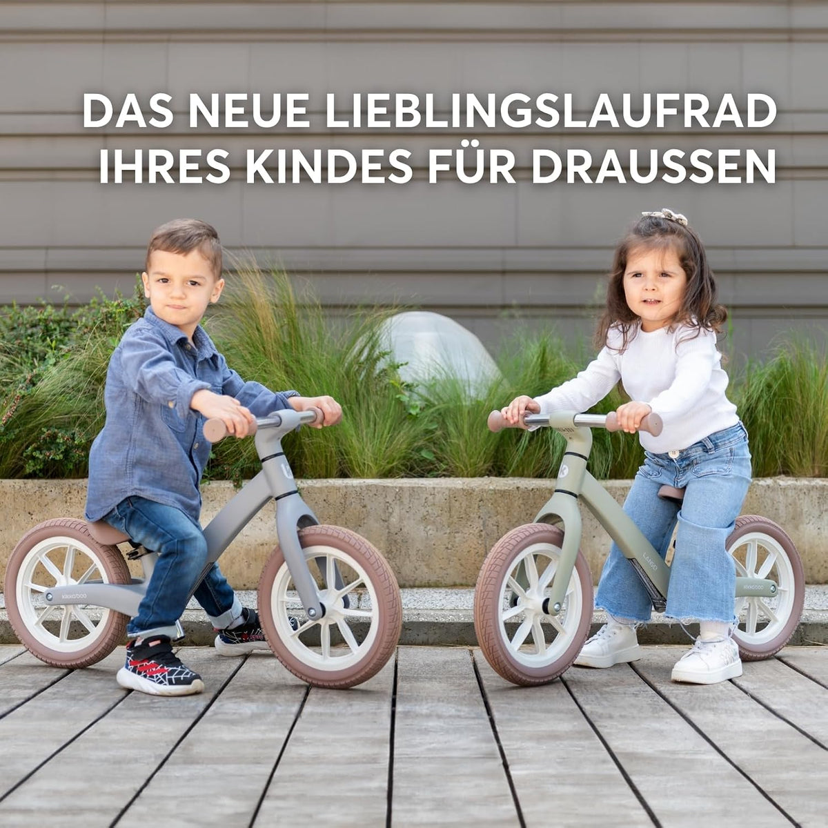 Kikkaboo Laufrad Ab 3 Jahre LANSER, Ultraleichtes Balance Bike, 12 Zoll, Verstellbarer Sitz, Fahrrad Für Kleinkinder 3-6 Jahre, Grün