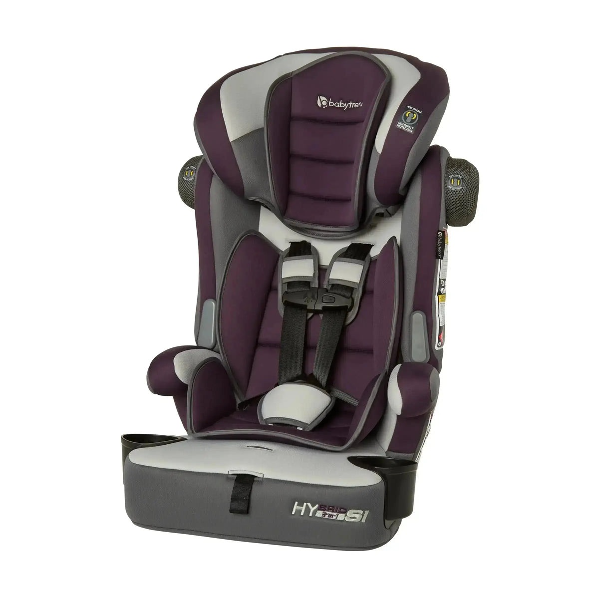 Baby Trend Hybrid SI 3-In-1 Booster Car Seat with Side Impact Protection & Reversible Inserts Forward Facing Cup Holders