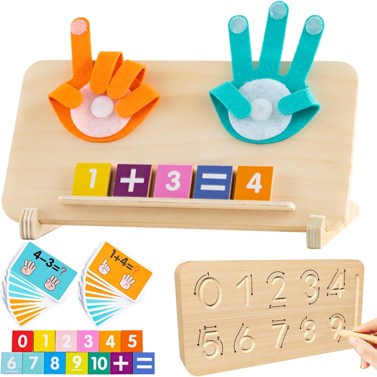Spielzeug Ab 3 4 5 Jahre, Montessori Spielzeug Ab 3 4 5 6 Jahre Zahlen Lernspiele Pädagogisch Wertvoll Mathe Lernspielzeug, Sensorik Kinderspielzeug Geburtstag Geschenke Für Vorschule Jungen Mädchen