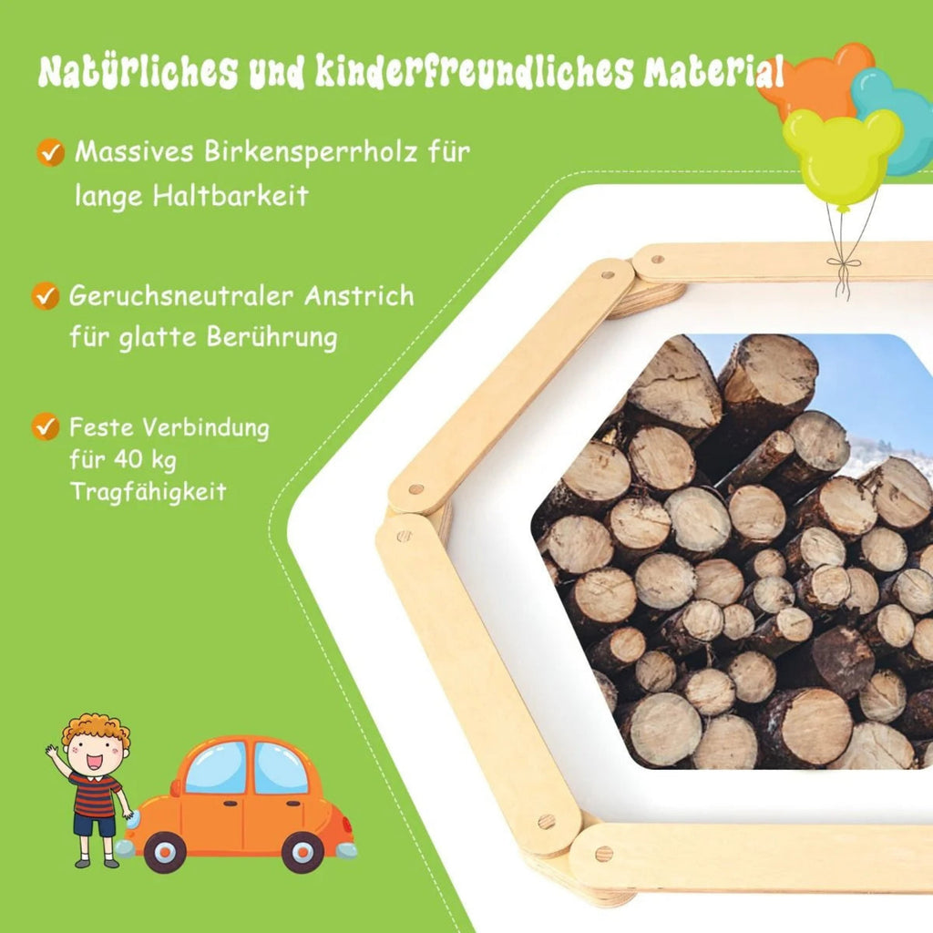 12 Tlg. Balancierbalken Mit 6 Balanciersteine Frei Kombinierbar Aus Holz Für Kinder