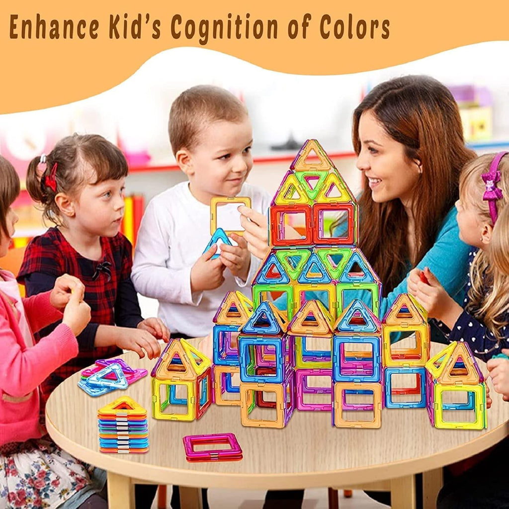 Magnetische Bausteine 48PC Kinder Magnetbausteine Spielzeug Ab 3+ | Magnetspiel Lernspiele Kinderspielzeug Für Kinder Alter Von 3 4 5 6 Jahre Mädchen Junge,Weihnachten Geburtstagsgeschenke