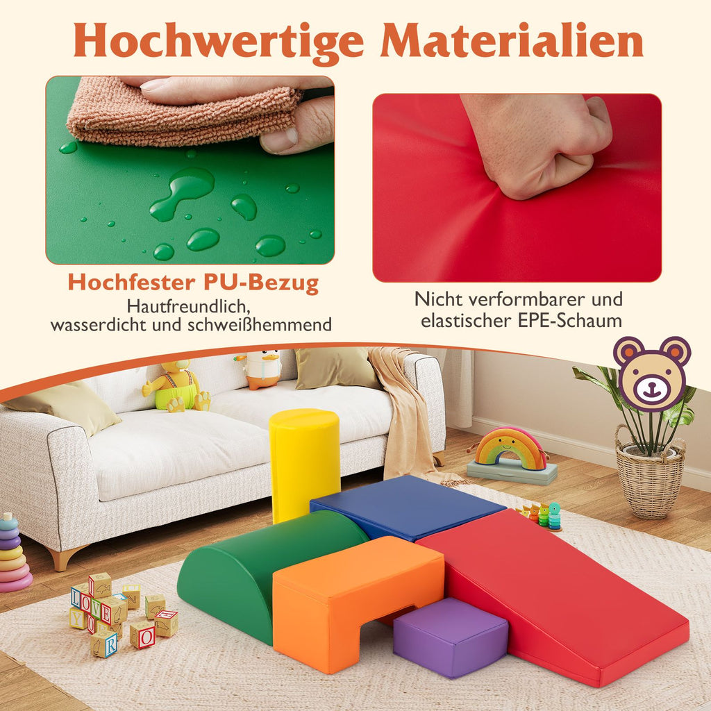 6 STK. Schaumstoffbausteine Riesenbausteine Zum Toben Und Klettern Softbausteine Aus Schaumstoff