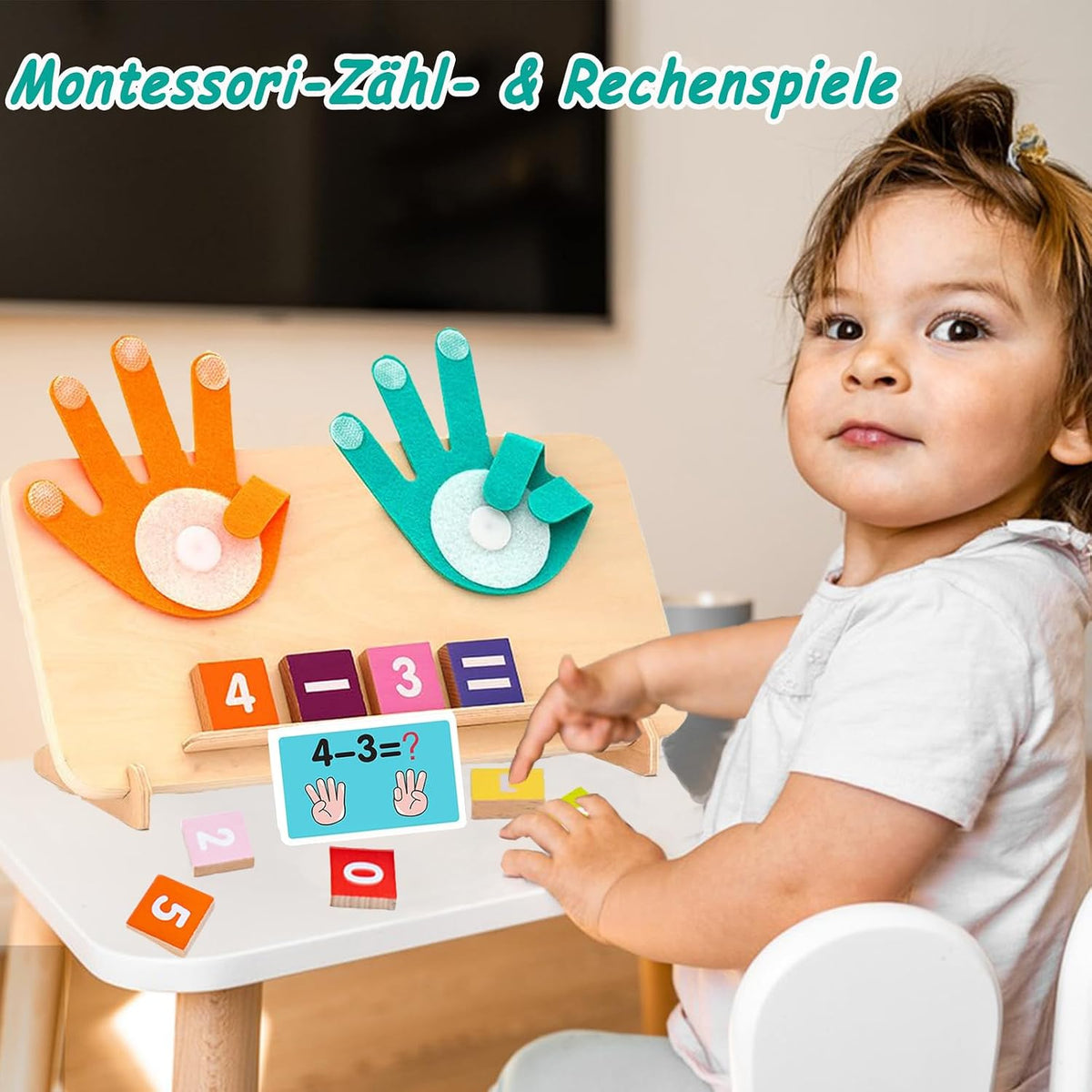 Spielzeug Ab 3 4 5 Jahre, Montessori Spielzeug Ab 3 4 5 6 Jahre Zahlen Lernspiele Pädagogisch Wertvoll Mathe Lernspielzeug, Sensorik Kinderspielzeug Geburtstag Geschenke Für Vorschule Jungen Mädchen