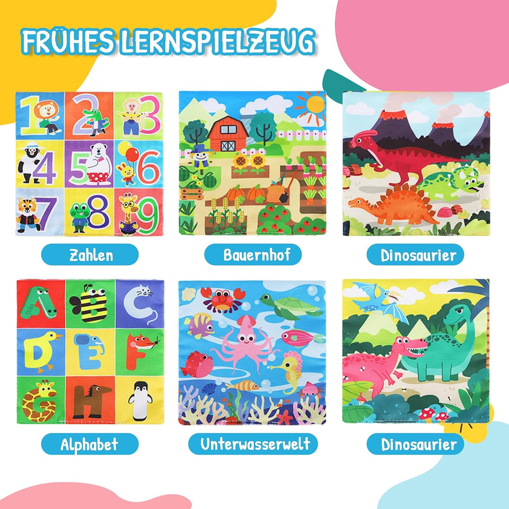 URMYWO Baby Spielzeug 6 Monate,Tissue Box Spielzeug - Montessori - Sensorik, Kontrast Babyspielzeug 0 6 12 Monate, Junge Mädchen Kinder Frühes Lernspielzeug Baby Geschenk