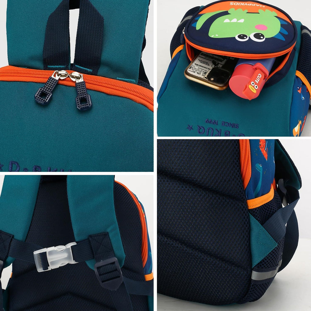 Kindergartenrucksack, Dino Rucksack Kindergarten，Vorschulrucksack, Kinder Rucksack 2-7 Jahre, 33Cm Children'S Backpacks Mit Brustgurt, Ab 3 Jahren Für Schule Kita(Dinosaurier Grün)