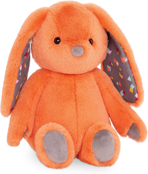 B. Toys Happyhues Coral Cutie, Plüschhase, Waschmaschinenfest | Orangener Plüschhase Mit Gemusterten Schlappohren Und Hellgrauen Pfoten, 30 Cm Groß, Weich Und Pflegeleicht, 0+ Monate
