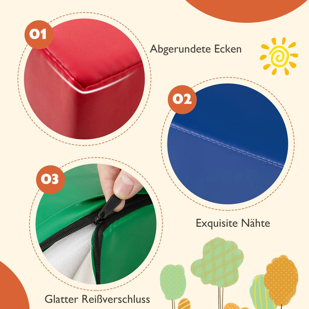 6 STK. Schaumstoffbausteine Riesenbausteine Zum Toben Und Klettern Softbausteine Aus Schaumstoff