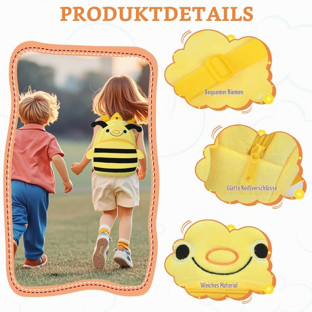 Mini Kindergartenrucksack Kleinkind Rucksack Kindergarten | Schultasche Cartoonrucksack Kinder Tierischer Kinderrucksack Tier Cartoon Tasche Kinder Rucksack