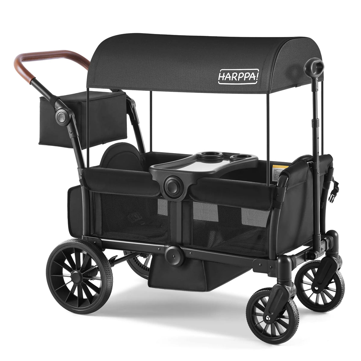 HARPPA Baby Stroller Wagon, Lightweight Folding Adjustable 2-Seat/4-Seat Travel Stroller, Canopy, Push-Pull Handle, EVA Foam All-Terrain Wheel, Large Storage, Outdoor/Camping Use, Lightweight Travel Stroller, Adjustable Stroller