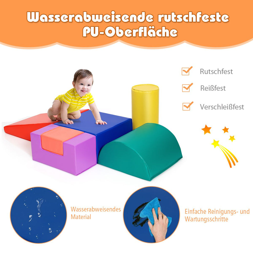 6 STK. Schaumstoffbausteine Riesenbausteine Zum Toben Und Klettern Softbausteine Aus Schaumstoff