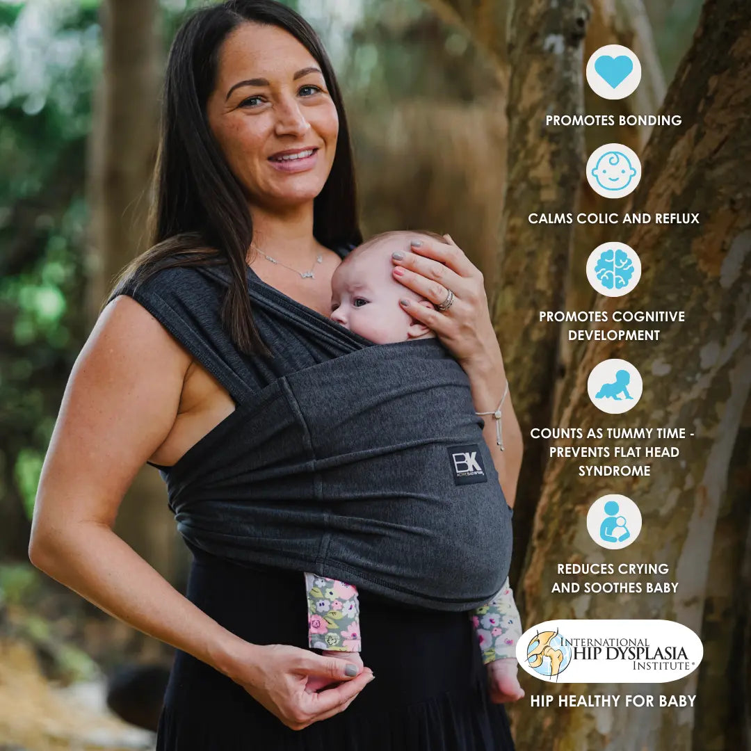 Baby K'Tan Active Yoga Baby Carrier | Heather Black