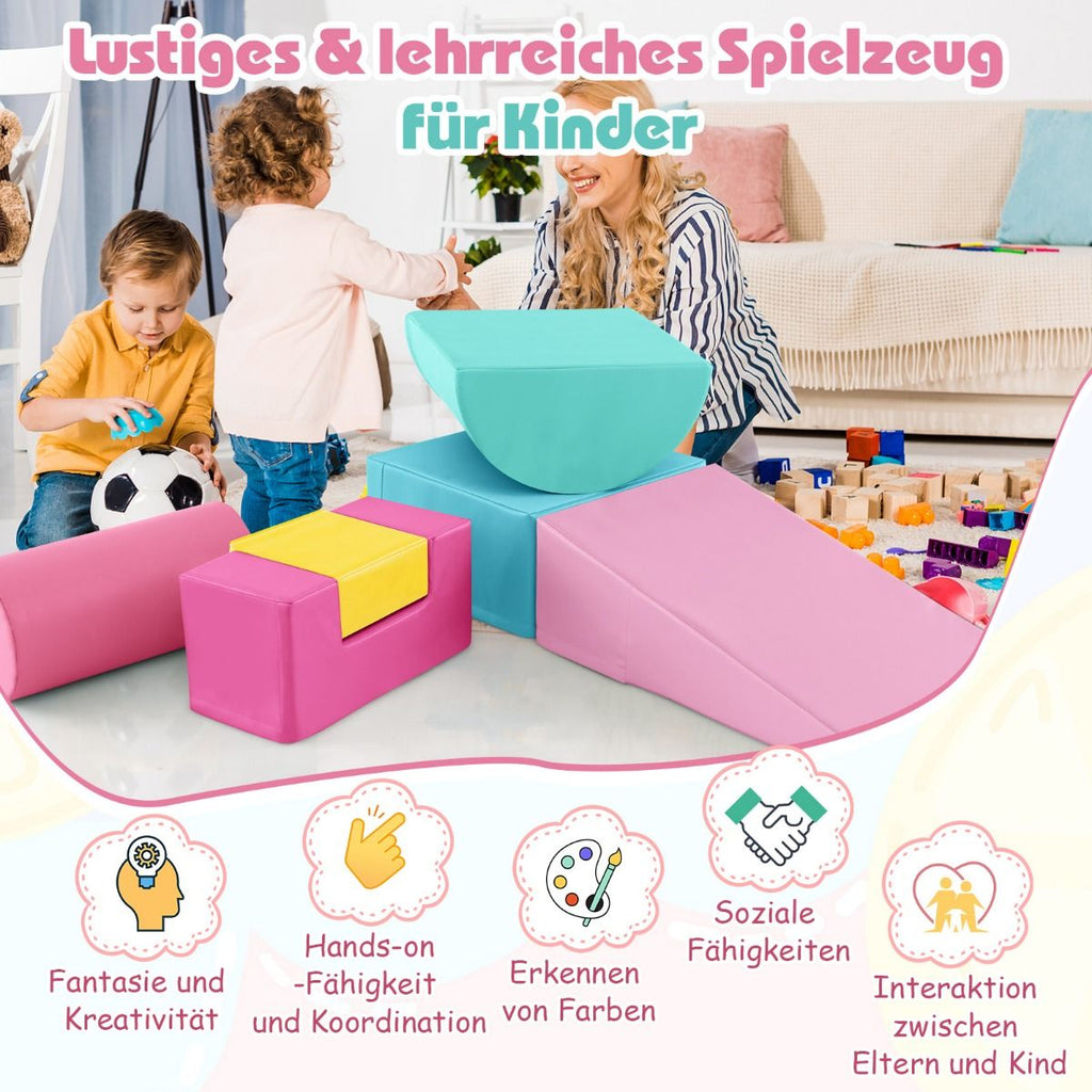 6 STK. Schaumstoffbausteine Riesenbausteine Zum Toben Und Klettern Softbausteine Aus Schaumstoff