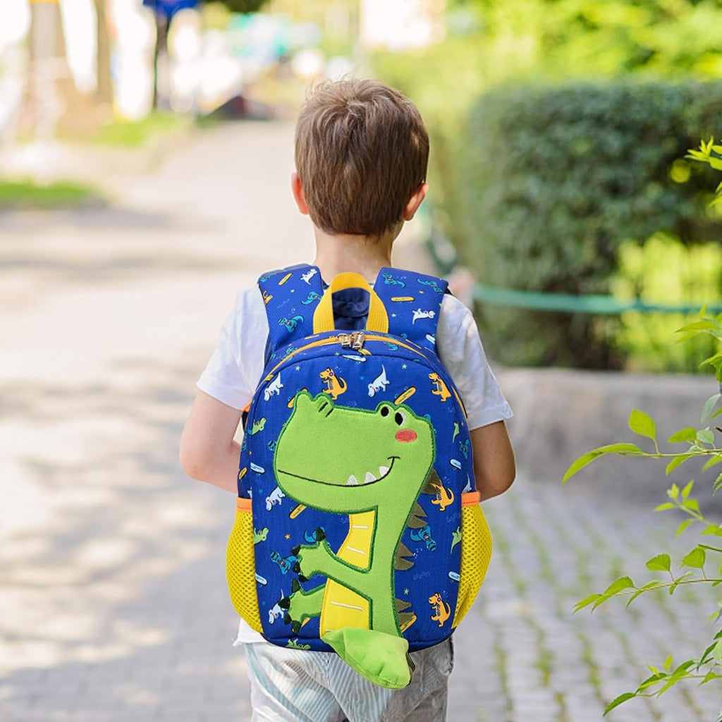 Dino Rucksack Für Kindergarten, Jungen 2-3 Jahre, Mit Brustgurt, Kindergartenrucksack (Blue)