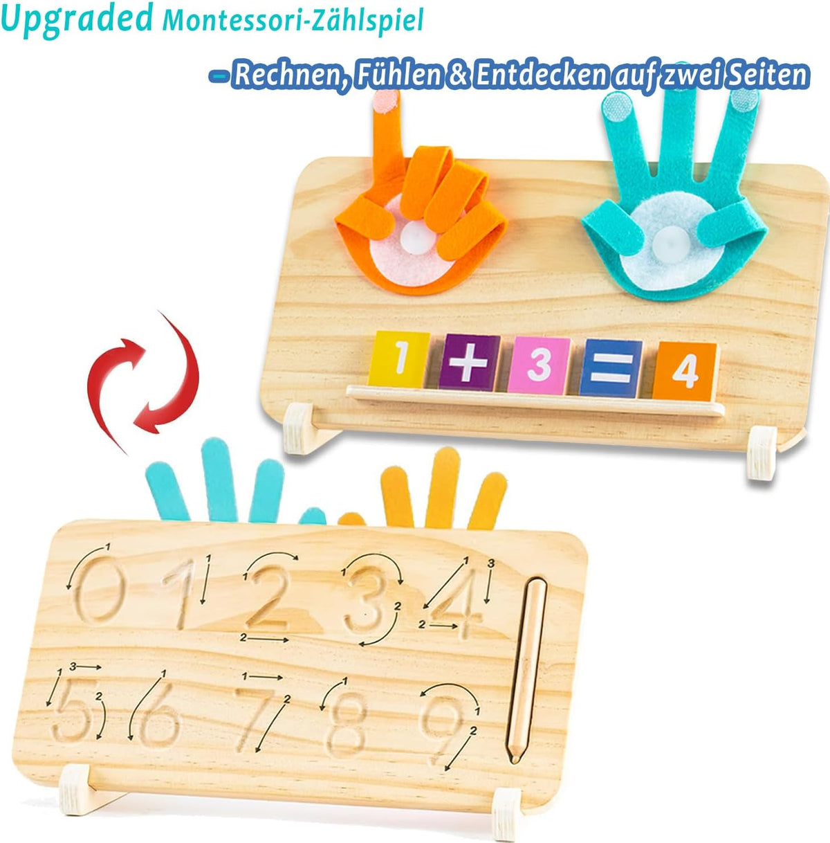 Spielzeug Ab 3 4 5 Jahre, Montessori Spielzeug Ab 3 4 5 6 Jahre Zahlen Lernspiele Pädagogisch Wertvoll Mathe Lernspielzeug, Sensorik Kinderspielzeug Geburtstag Geschenke Für Vorschule Jungen Mädchen
