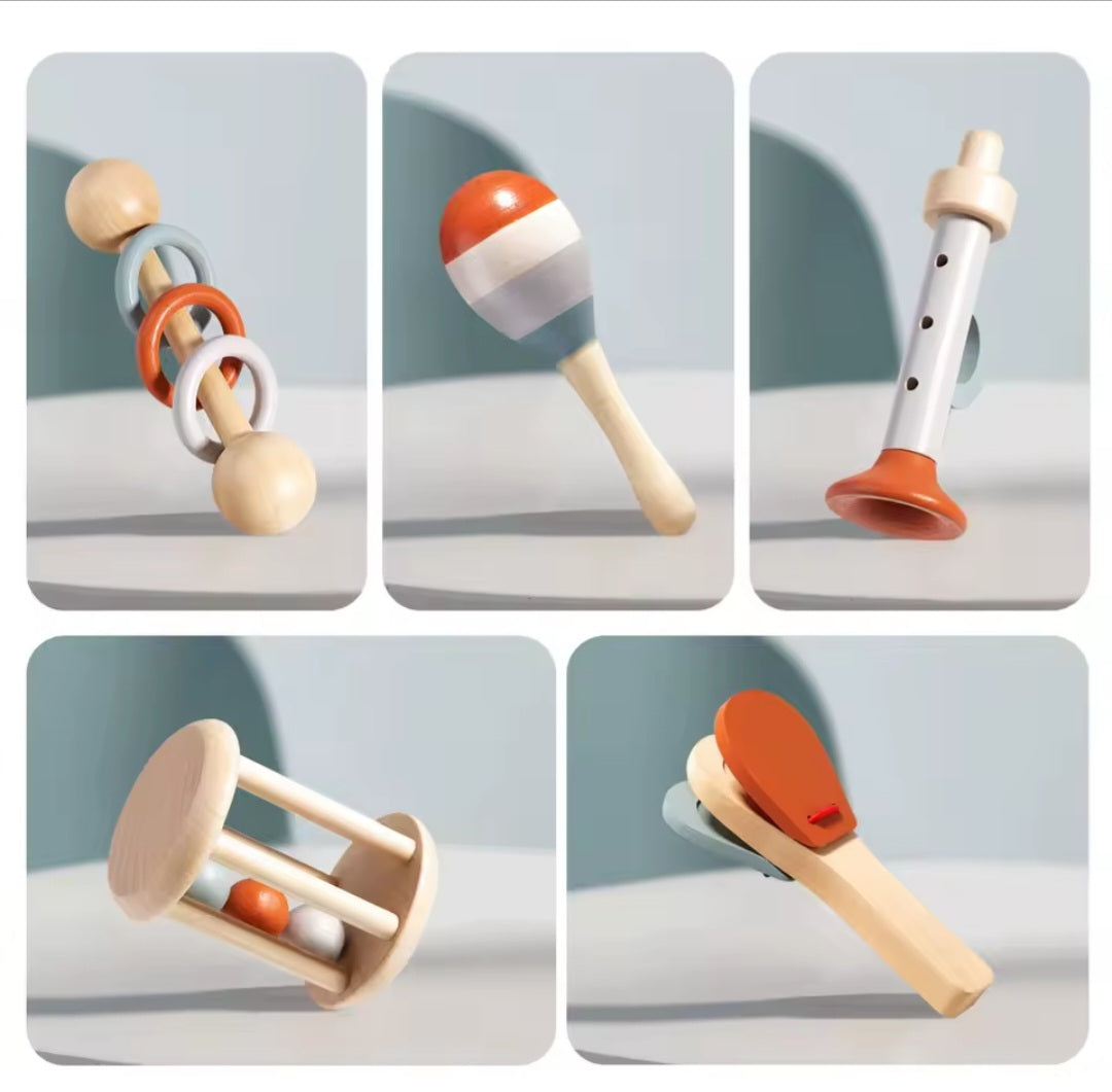 Genau diese Gruppe (Montessori-Musikinstrumente aus Holz – Montessori Wooden Musical Instruments) gilt als eine der besten und sichersten Arten von Klangspielzeugen für Kinder überhaupt