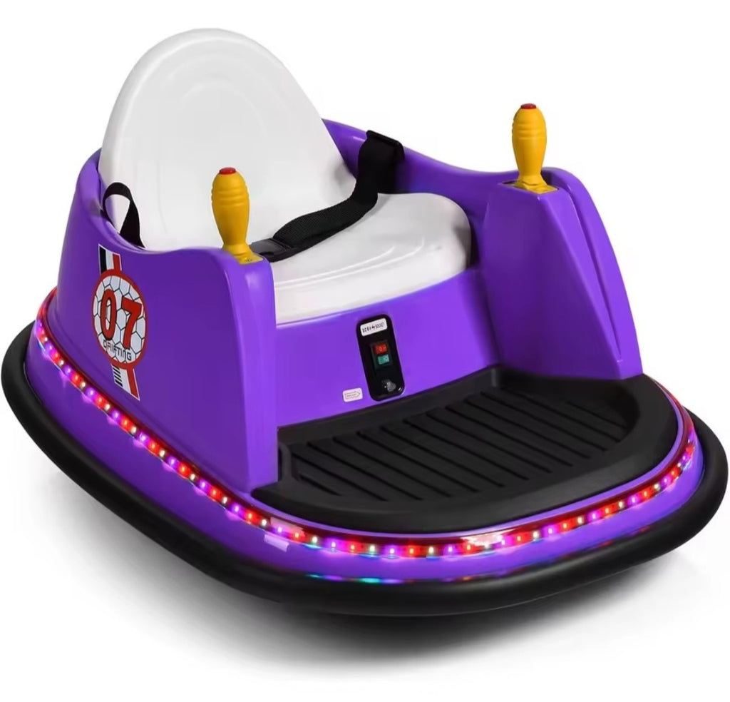 Kids 360° Spin Electric Bumper Car – Red